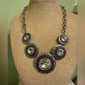 Elegant Silver Statement Necklace